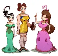 artist:brokenlynx candy_chiu gravity_falls grenda_grendinator mabel_pines // 900x873 // 227KB