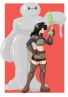 artist:gearfae baymax big_hero_6 disney hiro_hamada rule_63 // 2000x2829 // 1.1MB