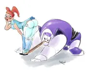 artist:welp coppertone jenny_wakeman kenny_mogg my_life_as_a_teenage_robot parody xj-9 yk9 // 1565x1233 // 322KB