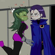 artist:slemka beast_boy dc raven rule_63 teen_titans // 2000x2000 // 1.1MB