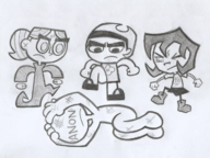 anonymous artist:seabthevortian crossovers gaz_membrane heloise invader_zim jimmy_two-shoes mandy the_grim_adventures_of_billy_&_mandy // 1200x900 // 1.4MB