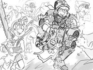 artist:spinater frosty_the_snowman karen rankin_bass sisters_of_battle warhammer_40k // 1600x1200 // 1.1MB