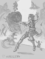 ann_gora artist:wargaz2783 caturday chance_furlong dr._viper swat_kats t-bone tentacles // 1275x1650 // 527KB