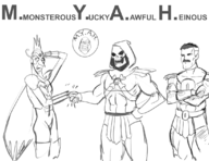 crossovers image invincible masters_of_the_universe mr._colympus_2021 omni-man skeletor the_monarch venture_bros // 1100x850 // 155KB