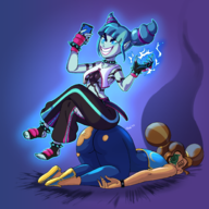 artist:lewdstew capcom chun-li cosplay dc dc_super_hero_girls green_lantern jessica_cruz juri_han lantern_corps livewire street_fighter // 2000x2000 // 2.4MB