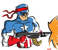 captain_america john_rambo marvel master_of_pie parody rambo steve_rogers // 2576x2208 // 616KB