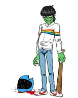 biker cosplay gorillaz hotline_miami murdoc_niccals // 4000x5000 // 811KB