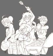 alexandra_king cheer! cher_lita_harper joanna_star rule_63 samantha_smith the_wotch tselsebar // 1122x1200 // 750KB