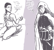 archer artist:terrible_the_drawfag cosplay lana_kane slave_leia star_wars sterling_archer // 650x600 // 210KB