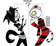 artist:gloop crossovers hot_topic i_can't_sleep nia sweetypuss // 800x650 // 184KB