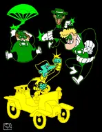 artist:anthropolog_itr cosplay dan_backslide dc dick_dover green_lantern lantern_corps larry_dover looney_tunes sinestro_corps the_dover_boys tom_dover // 627x811 // 160KB