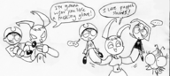 artist:retal4 crossovers gaz_membrane invader_zim jenny_wakeman maggie_pesky my_life_as_a_teenage_robot the_buzz_on_maggie the_grim_adventures_of_billy_&_mandy xj-9 // 897x400 // 189KB