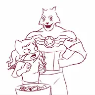 artist:5h1ft captain_america hellcat marvel steve_rogers // 1001x995 // 168KB