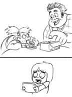 artist:lhk comics crossovers foster's_home_for_imaginary_friends frankie_foster mac parody ralph wreck-it_ralph // 600x800 // 79KB