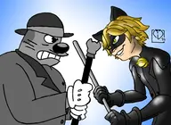 adrien_agreste artist:anthropolog_itr catdog catdog_(series) chat_noir crossovers miraculous_ladybug // 595x433 // 85KB