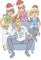 artist:magi blossom bubbles buttercup powerpuff_girls professor_utonium // 840x1200 // 254KB