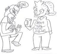 artist:the_dewd homer_simpson lisa_simpson the_simpsons // 2432x2324 // 328KB