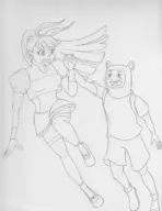 adventure_time blossom bowlnoodlez crossovers finn_mertens powerpuff_girls // 1000x1294 // 296KB