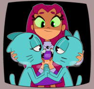 ss artist:spakka5 caturday crossovers dc gumball_watterson incest nicole_watterson nude starfire teen_titans_go the_amazing_world_of_gumball // 4800x4518 // 2.7MB