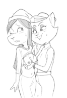 artist:dbaru boob_grope cassandra caturday kb stop_bullying_now topless // 846x1221 // 348KB