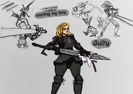 amphibia cosplay game_of_thrones sandor_clegane sasha_waybright // 1414x1000 // 502KB