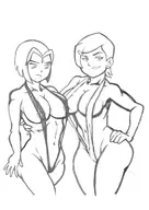 artist:grubberpix ben_10 crossovers dc gwen_tennyson raven teen_titans // 850x1200 // 124KB