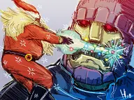 artist:h crossovers marvel santa_claus sentinel x-men // 785x589 // 685KB