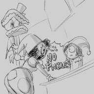 artist:nepet0 caine humanization pomni race_swap the_amazing_digital_circus // 1080x1080 // 539KB