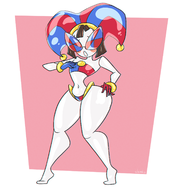 artist:slemka cosplay knick_knack pixar pomni sunny_miami the_amazing_digital_circus // 1505x1700 // 1.1MB