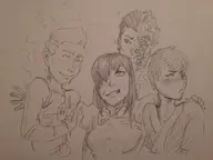 artist:hatebit avatar:_the_last_airbender batman crossovers dc fantastic_four hanako_ikezawa human_torch johnny_storm katawa_shoujo marvel two-face zuko // 1280x960 // 204KB