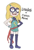 artist:splooge beth_smith captain_marvel carol_danvers fusion marvel rick_and_morty // 425x629 // 50KB