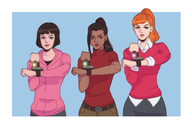 ben_10 gwen_tennyson julie_yamamoto kai_green parody power_rangers // 1797x1205 // 610KB