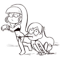 artist:aipiepo coppertone gravity_falls mabel_pines pacifica_northwest parody // 900x900 // 245KB