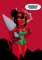 artist:gearfae cosplay dark_horse disney hellboy hellboy_(series) peter_pan_(series) rule_63 tinker_bell // 2480x3508 // 1.6MB