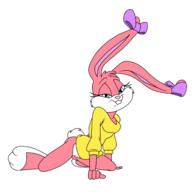 artist:sarantics babs_bunny bottomless colors_by_anonymous looney_tunes tiny_toon_adventures // 3000x3000 // 464KB