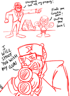 comics crossovers gravity_falls having6 homestar_runner_(series) stanley_pines strong_bad // 1133x1556 // 597KB