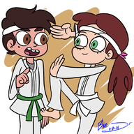 artist:bluejr marco_diaz sabrina_backintosh star_vs._the_forces_of_evil // 800x800 // 259KB