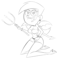 artist:amigodan demon_form fairly_oddparents vicky // 800x800 // 183KB