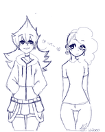 artist:ichiboo lars_barriga rule_63 sour_cream steven_universe // 737x927 // 207KB