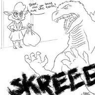 artist:boreoboros crossovers dawn_bellwether godzilla godzilla_(series) zootopia // 900x900 // 371KB