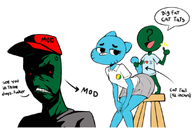 4chan anonymous artist:jegc caturday moderator nicole_watterson the_amazing_world_of_gumball zeigram_(colors) // 1080x720 // 249KB