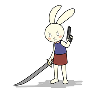 artist:strawcomics bunny_kill cosplay doki snowball there_she_is!! // 792x751 // 65KB