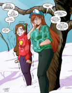 artist:swainart gravity_falls mabel_pines wendy_corduroy // 990x1277 // 1.5MB