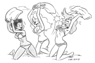 artist:lhk brenda_chance captain_caveman_and_the_teen_angels dee_dee_skyes taffy_dare // 1200x800 // 194KB