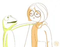 artist:coldfusion crossovers harriet_m._welsch harriet_the_spy kermit_the_frog the_muppets // 1160x914 // 142KB