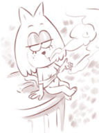 artist:terrible_the_drawfag bottomless brain jellystone! rule_63 topless // 473x637 // 167KB