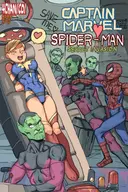 artist:magi captain_marvel carol_danvers marvel parody peter_parker planet_stories skrull spider-man // 1000x1500 // 477KB