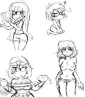 cosplay lisa_loud lori_loud maggie rita_loud the_loud_house topless wonder_woman // 1010x1150 // 624KB