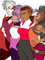 artist:bombsahoy bandai_namco capcom catra entrapta lonnie masters_of_the_universe parody scorpia she-ra_and_the_princesses_of_power street_fighter_x_tekken // 1050x1400 // 587KB