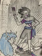 amphibia anne_boonchuy artist:robot capcom cosplay crossovers luz_noceda street_fighter the_owl_house vega // 2570x3418 // 2.8MB